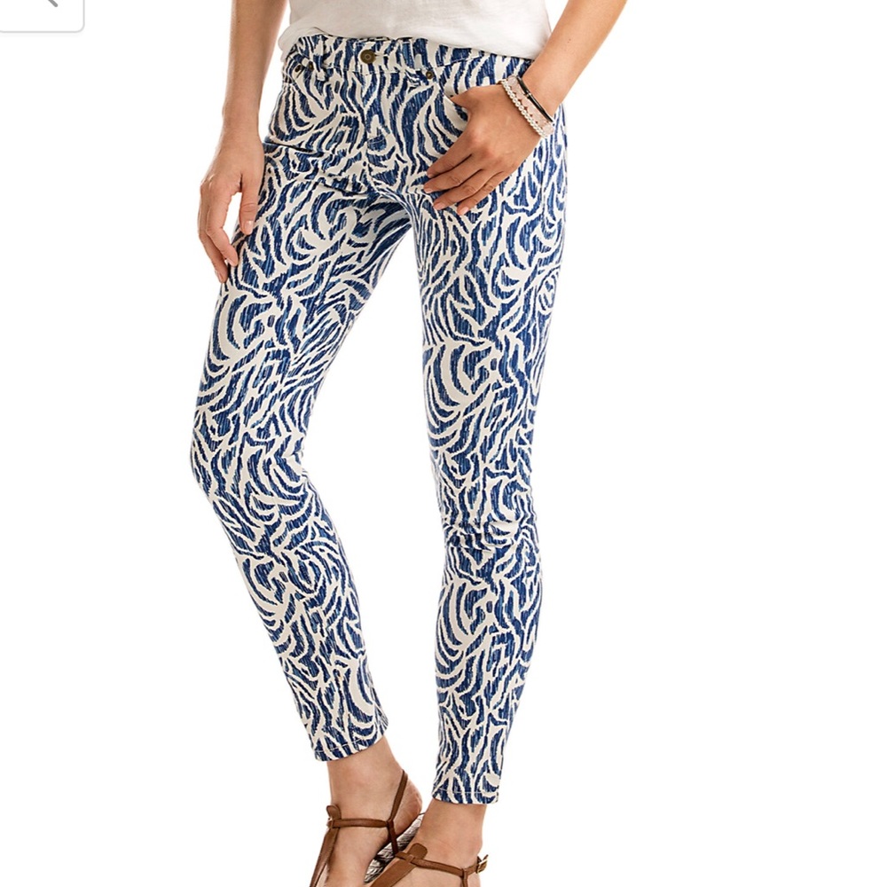 Vineyard Vines Nautical Zebra Print Denim Jeans